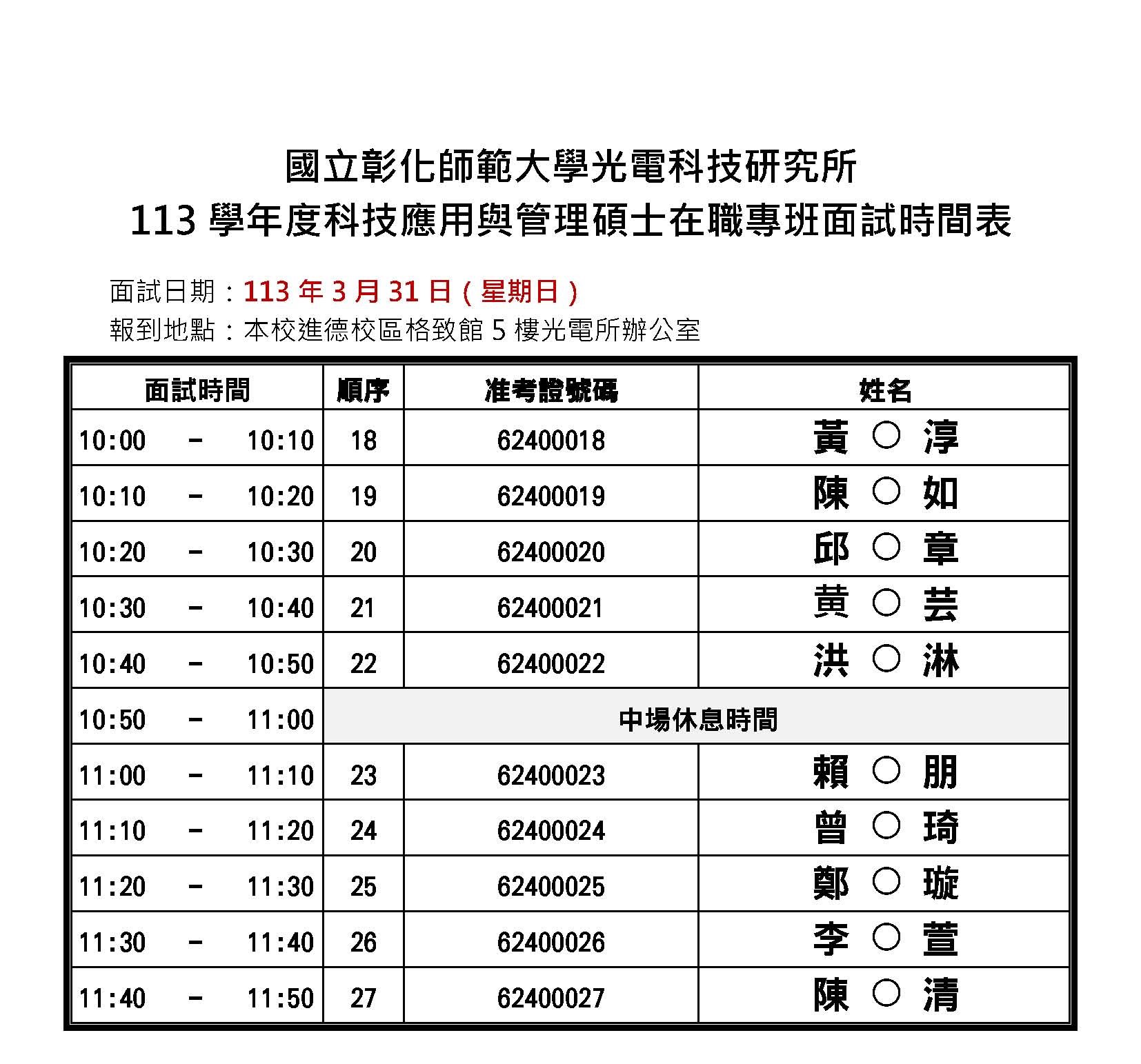 113 科管班面試時間表_2